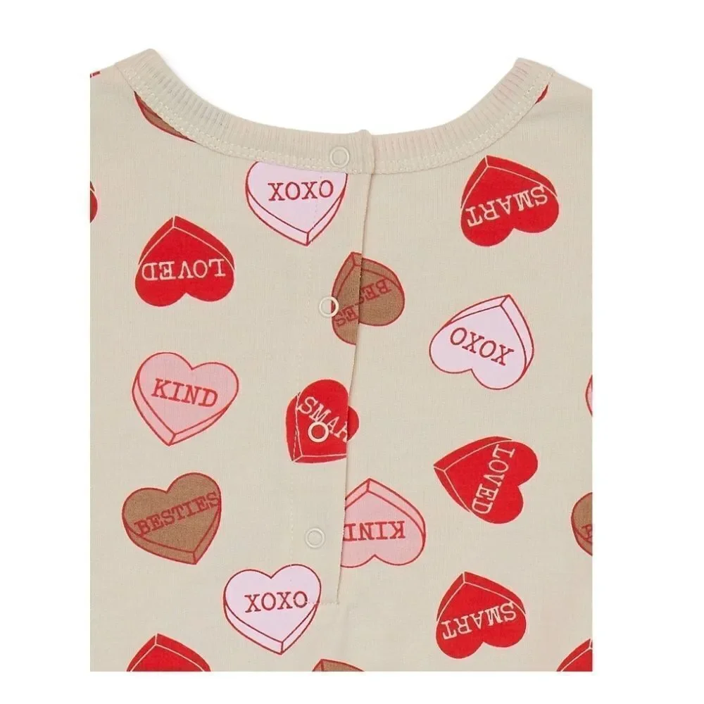 NEW toddler girl Valentine's day/ spring/ summer Hearts Romper Sizes 2T 3T 4T